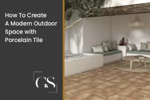 Modern Outdoor Space with Porcelain Tile Design